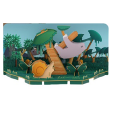 하프토이즈 디오라마 시리즈 교구 키덜트 유아 자석 장난감, MIX / 나무늘보, 1개