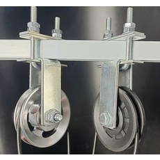 헬스 풀다운 도르레 베어링 풀리 도르래와이어 고정 홈짐, 1개, 60mm 사각관 알루미늄 도르래 프레임