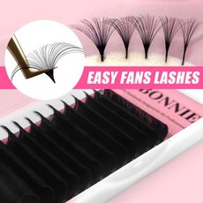 ABONNIE Easy Fan Lashes 캐시미어 매트 패스트 블룸 밍크 속눈썹 연장 자동 꽃이 피는 소프트 메가 볼륨, 03 D
