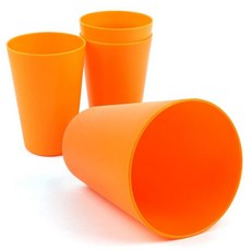 플라스틱컵 4P 국산 가벼운 파티컵 오렌지 플라스틱 재사용 물컵 파티컵 컬러파티컵 플라스틱컵 캠핑용컵 다회용컵 플라스틱파티컵 생일파티컵 어린이파티컵 가벼운컵 가벼운물컵+커머스연구소