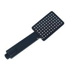 超強增壓方形蓮蓬頭：粗大出水孔 節水花灑 淋浴必備, 黑色, 1個