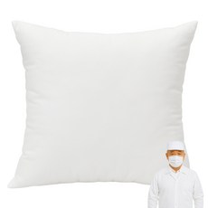 예그리나 빵빵한 푹신한 구름솜 지퍼형 진드기방지 사각 쿠션솜, 화이트, 2개