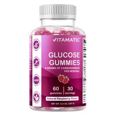 Vitamatic 葡萄糖軟糖 覆盆子口味, 1個, 60顆