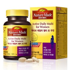 네이처메이드 액티브 데일리 멀티 포 우먼 비타민영양제, 120정, 1개
