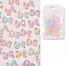 K-Bom 네일 파츠 리본 오로라 3D 입체 네일 아트 레진 파츠 레진 네일 데코 파츠 젤네일 (오로라_00) (O-01)