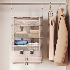 여행용 옷정리함 5단 걸이형 압축 캐리어 수납 파우치 확장형