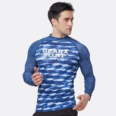 기어엑스 남자 래쉬가드 E08 블루데님