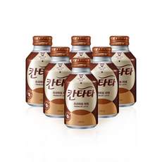 롯데칠성 칸타타 프리미엄라떼 CAN 음료 캔커피, 275ml, 6개