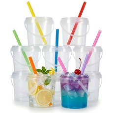 ASEVAT 뚜껑이 있는 10팩 스크류 탑 식품 보관 용기 1.9L(64온스) 주방 식료품 저장실 정리용 2000ml 투명 플라스틱 병 - 밀가루 설탕 쌀 및 슬라임용 건