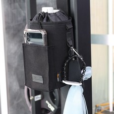 얼게이트 마그네틱 보틀 파우치 헬스 물병 보냉 가방, 블랙, 1개