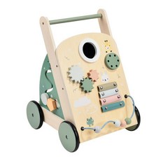 木博士 兒童學步車 嬰幼兒寶寶手推車 木製益智玩具, 兒童多功能趣味手推車, 1個
