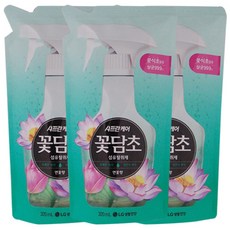 샤프란꽃담초 섬유탈취제 연꽃향 리필, 320ml, 3개