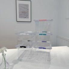 [대] 조이 클린 케이지, 1개, 투명/손잡이 (화이트)