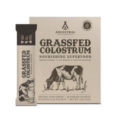 Ancestral Supplements Grass Fed Colostrum Powder 엔세스트랄 서플먼츠 그래스페드 초유 파우더 패킷, 1개, 31g