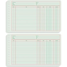 스카이젬 200개 장부 용지 5인치 x 8.5인치 추가 용지책 회계용 세로형 패드 비즈니스 계좌 채무수취용 신용잔액 칼럼 포함, 200