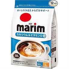 AGF마리ー무 칼슘 그리고 비타민 D 인 봉투 200g×12포대[커피 우유][리필], 200g, 1개입