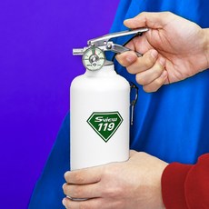 에스뷰 119 국산 소화기 가정용소화기 자동차 캠핑 가정 주방 겸용 1kg, 화이트, 1개