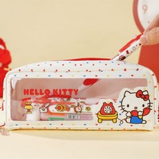 문구보따리 헬로키티 필통 파우치, 1개, 4) PVC_키티(화이트)