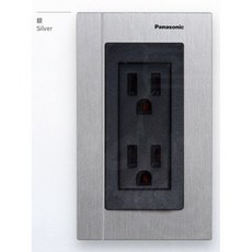 Panasonic 國際牌 GLATIMA系列 WTGF1512 雙孔插座 古銅色, 1個, 銀色,橫式