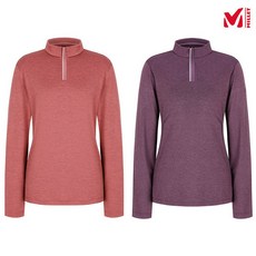 국내매장정품 밀레 여성 티셔츠 [밀레 (행사)]여성 LD 쉘르S 집업 티셔츠_MVSFT802 라운드 긴팔 20대 여성등산복 여성티셔츠