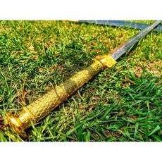 古風劍/龍泉紫清漢劍-中華傳統古劍-裝飾品-演出道具-金屬劍, 金色鍍金劍鞘短龍紋, 1個