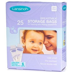 Lansinoh 모유 저장 백 25 개 Lansinoh Breastmilk Storage Bag 25 ct, 1개