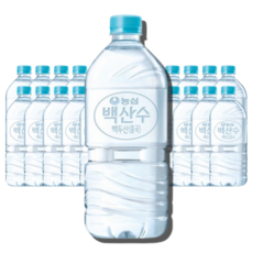 [혼합 유/무라벨] 농심샘물 백산수 1리터 물특가 마시는 미네랄 라벨있없, 24개, 1L