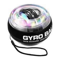 루아즈 손목 전완근 악력 강화 자이로볼 운동 기구, 검정, 1개