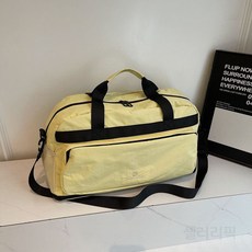 여성 대용량 여행가방 건조 습식 분리 기능 1박2일 경량 보스턴백 휴대 편리한 피트니스 스포츠 가방 스타일리시한 디자인, 1개, 옐로우