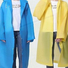 성인 일회용 비옷 우비 2개 야외 산행 낚시 우천 방수 휴대 경량 판초