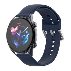 스페이스쉴드 샤오미 어메이즈핏 GTR4 GTR3 PRO GTR2 2e GTR 47mm 호환 스트라토스 베이직 실리콘 스트랩 시계줄 밴드 22mm 3+1, 어메이즈핏 22mm, 네이비