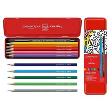 CARAN D'ACHE 卡達 x Keith Haring 2023聖誕限定 水溶性色鉛筆組 (11支入), 詳見包裝