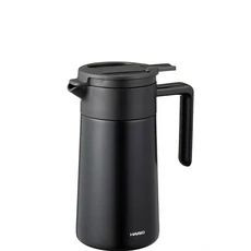 가로 14.5cm 세로 9.5cm 높이 19.1cm 하리오 세라믹 코팅 이중진공 보온보냉 포트, 블랙, 1개, 600ml