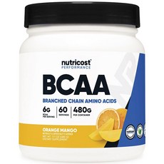 nutricost BCAA補充劑 柳橙芒果口味, 1個, 480克