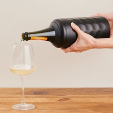 VINAMIGO 香檳保冷套, 霧面黑, 1個