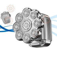 UltraCaput 헤어 클리퍼 9D 헤드 쉐이버 5 in 1 분리형 LED GV