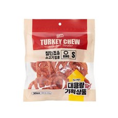 터키츄 강아지 간식 링 30개입 (S), 13g, 30개