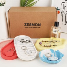 제스모나이트 주얼리 카페 감성 트레이 만들기 제스몬 DIY 키트 감성 레진 소품 인테리어 키트, 조개 트레이
