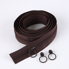 3호 링고리슬라이더(3p) 3호 (270cm)나일론 코일지퍼, 1개, 진브라운