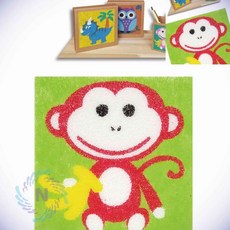 데코샌드 액자만들기 원숭이 모래아트 모래놀이모래