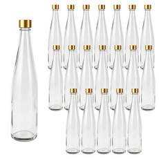 오일병 담금주병 술병 효소병 석류 500ml (20병) 1BOX 스템빙 숏캡, 석류500 블랙캡(20병), 20개