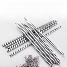 台灣現貨不鏽鋼筷子，防燙耐熱，304不鏽鋼材質，家用廚房餐具，圓筷方筷多款可選, 6套, 銀色, 6雙筷子