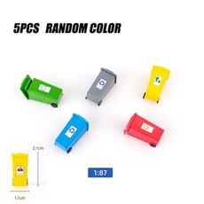 5개/대 쓰레기통 모델 빌딩 테이블 호 스케일 거리 마이크로 풍경 Diy 레이아웃 HO N