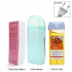 컴팩트 가정용 왁스 워머기 허니 유니 롤온 제모 왁스 크림 롤러 히터 왁싱 핫 카트리지 워머 장비 도구 키트, 10)072-G-EU-Honey