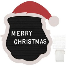 Humyoun 크리스마스 산타 펠트 레터 보드 26.2 x 24.1cm(10.3 x 9.5인치) 변경 가능한 메시지 보드 글자 숫자 크리스마스 사인 장식 나무 사진 소품 센터