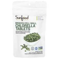 Sunfood 세포벽 분쇄 클로렐라 정 250mg 228정 57g(2oz), Sunfood세포벽분쇄클로렐라정250mg228정57g2, 1개