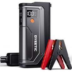 6000A 점프 스타터 12V 휴대용 차량 배터리 팩 (가솔린 및 10.0L 디젤 엔진용) 26800mAh 리튬 박스 부스터 LED 라이트 점퍼 케이블, Silver