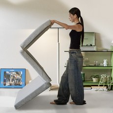 라이프먼트 베이직 탄탄한 3단 접이식 메모리폼 토퍼 매트리스 5 / 10 / 15, 10cm, 그레이