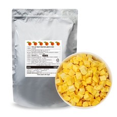 Nature 동결 건조 가당 노랑복숭아 다이스, 300g, 1개, 가당 노랑 복숭아 다이스 300g