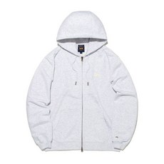 LEE 펠트 로고 후드 집업 라이트그레이 456765